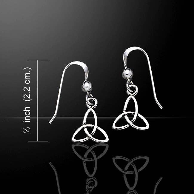 Silver Insanity – Brincos de argola por atacado – Brincos de Gancho Prata de Lei Small Celtic Trinity Symbol1