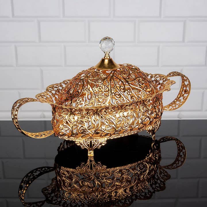 Barattoli per caramelle con fondo per scrivania da ufficio, oro e argento, 15,7" per la vendita all'ingrosso da parte di Hakan