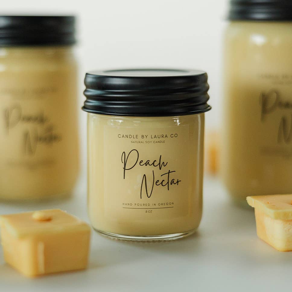 Candles By Laura - Wholesale Jar/Filled Candle - Peach Nectar Soy Jar Candle4