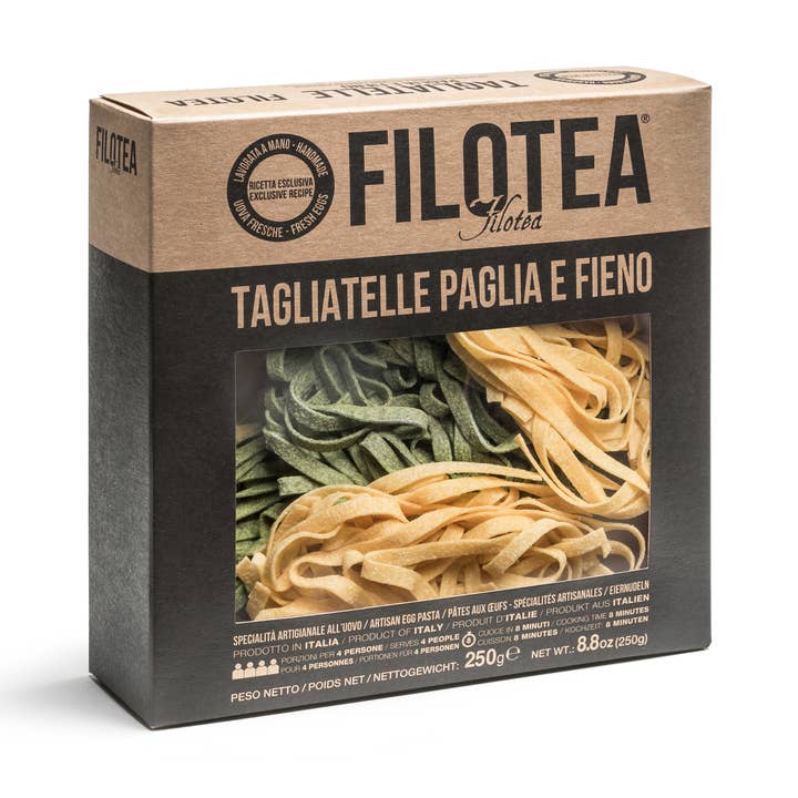 Filotea - Wholesale Pasta - Filotea • Matassine Tagliatelle Paglia & Fieno Pasta 250g0