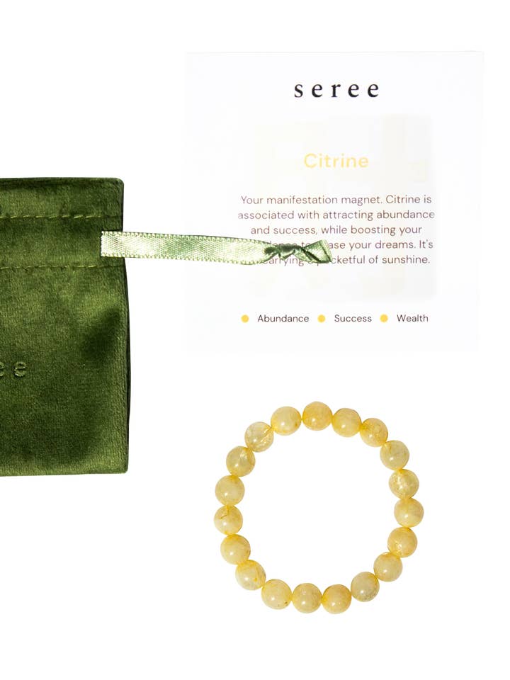 Collection Manifest | Abondance — Bracelet en perles de cristal jaune pour la vente par seree