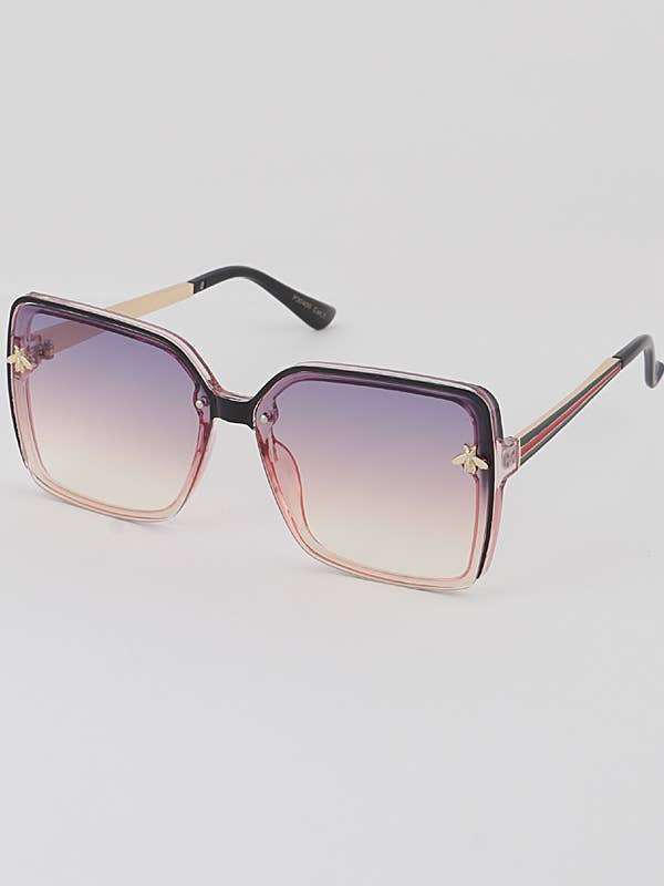 Bee Emblem Square Sunglasses for wholesale by Shop Neighbors