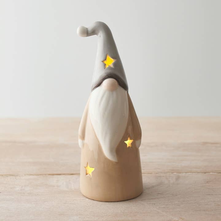 LED Beige Gonk, 17cm for wholesale by Gainsborough Giftware x Portland Living
