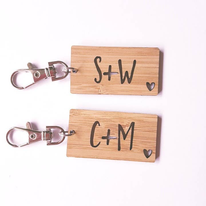 Little Birdy Finds - Wholesale Keychain – Unisex - Personalised Initials Key Ring1
