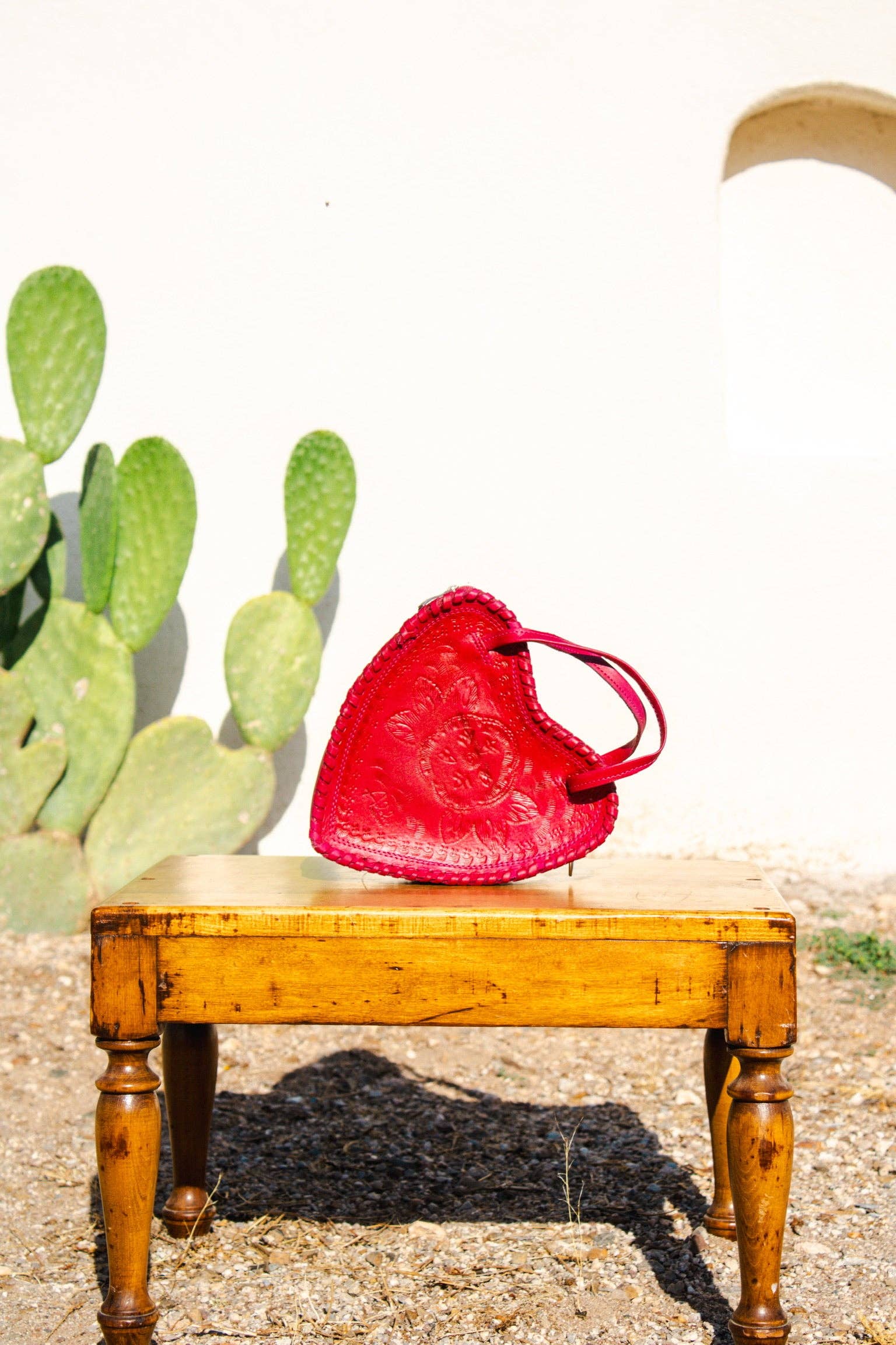 Adela Artisan Made LLC - Wholesale Crossbody Bag - Women's - Red Heart Leather Purse13