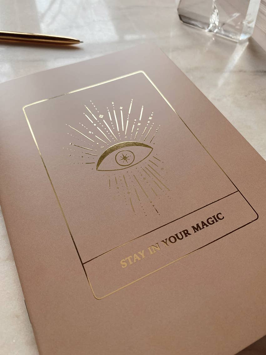 Anna Cosma – wholesale Journal/diary – STAY IN YOUR MAGIC - BLANC JOURNAL - GOLD FOIL EYE NOTEBOOK5