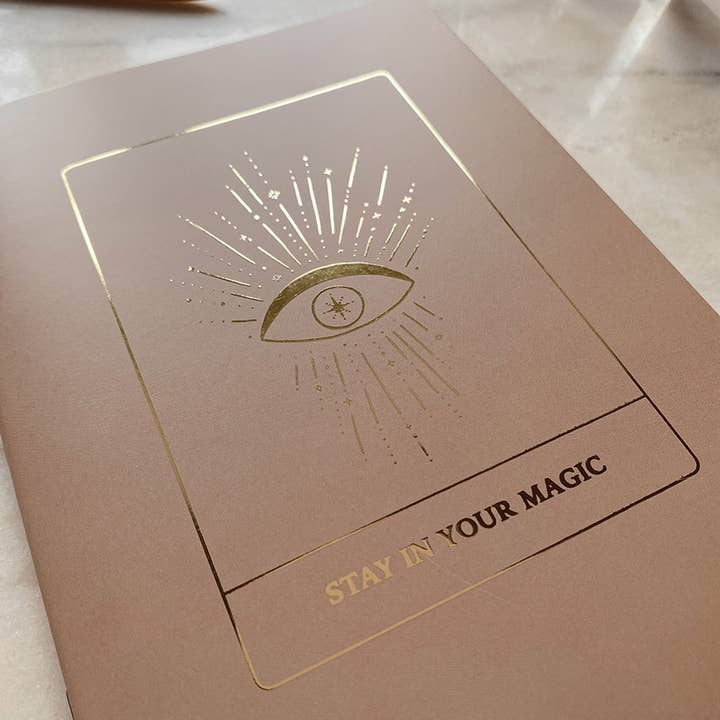 Anna Cosma – wholesale Journal/diary – STAY IN YOUR MAGIC - BLANC JOURNAL - GOLD FOIL EYE NOTEBOOK5