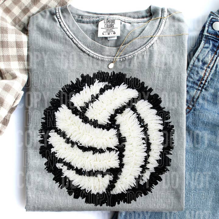 K and M Designs - Wholesale Sublimation Transfer - Volleyball Yarn Faux DTF Transfer