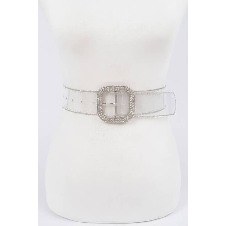 CC Wholesale Clothing - Wholesale Belt - Women's - Bead Frame Clear Belt1