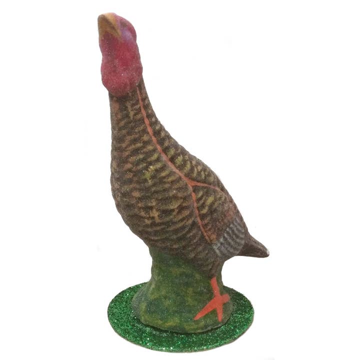 Ino Schaller Petite dinde en papier mâché à paillettes pour femme pour la vente par Pinnacle Peak Trading