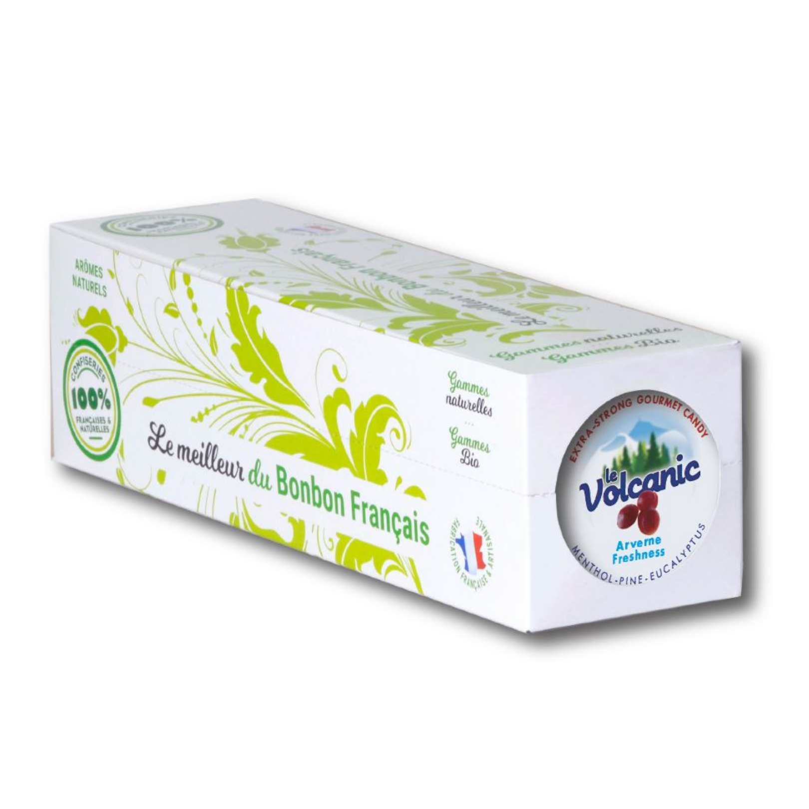 Bonbon USA France - Wholesale Hard Candy - Le Volcanic Pine Eucalyptus - French Gourmet Candy Tin2