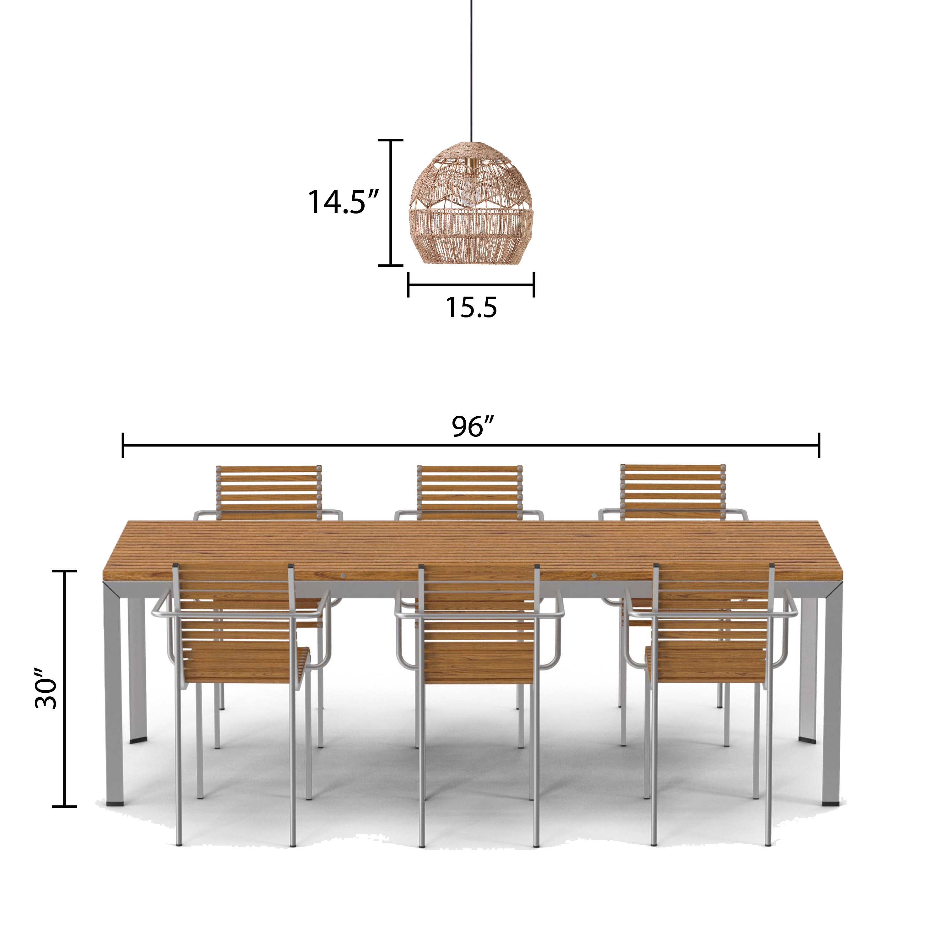 River of Goods - Wholesale Chandelier/Hanging Light - 15.5"H Xiomara Brown Hemp Cage Hanging Pendant Light8