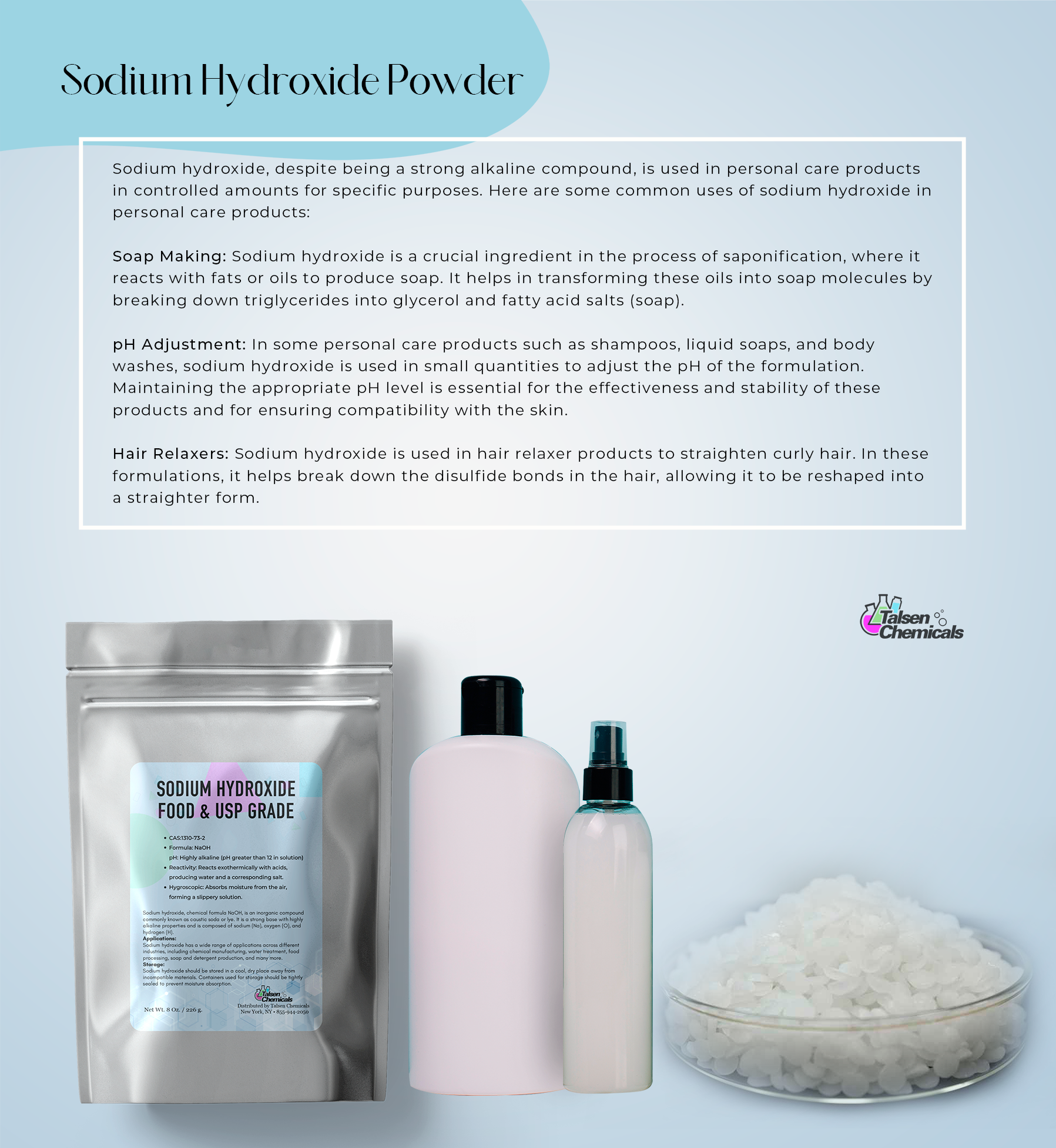 Talsen Chem - Wholesale Craft Supplies - Sodium Hydroxide1