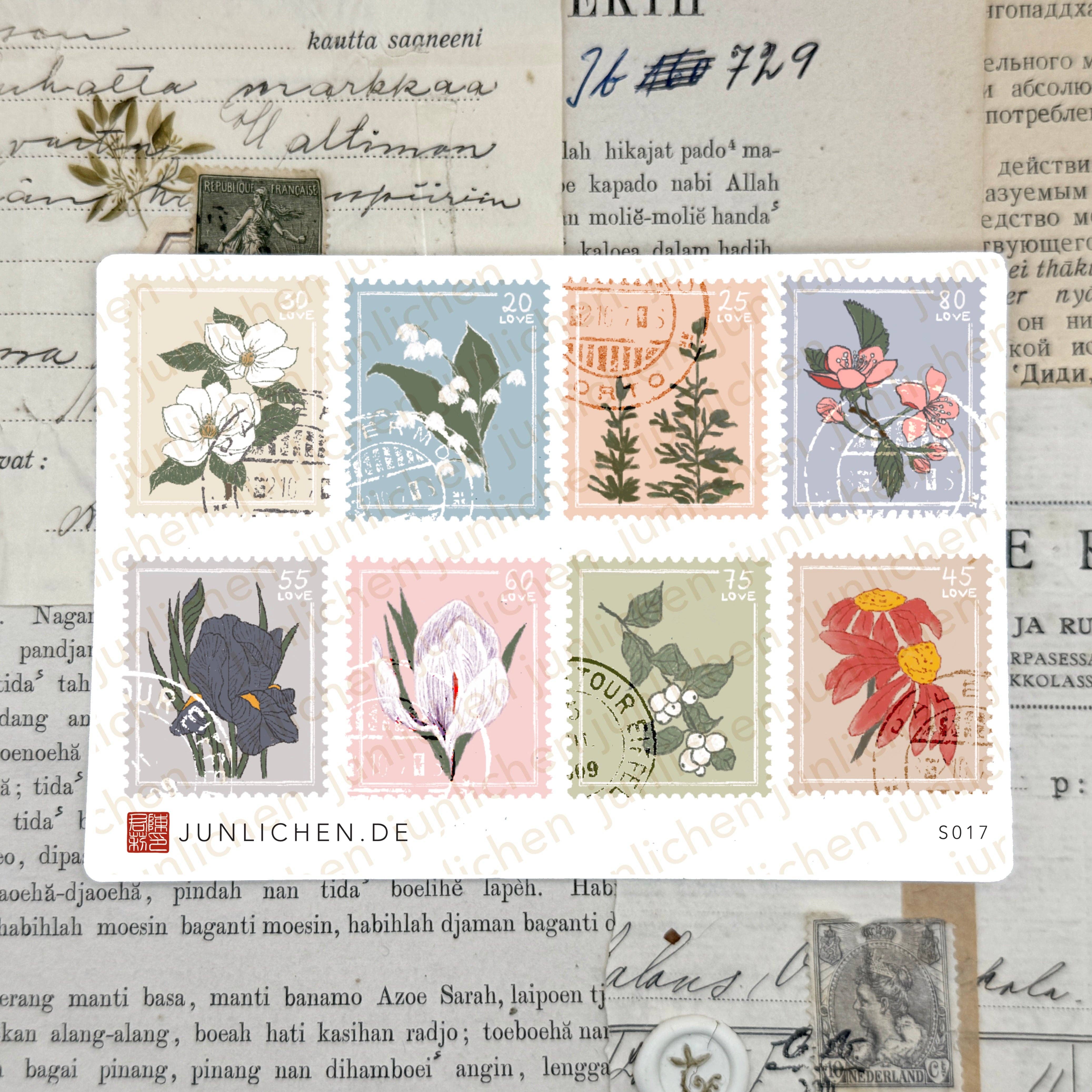 itsjunli - Wholesale Sticker - Pastel Flower Stamps | Sticker Sheet