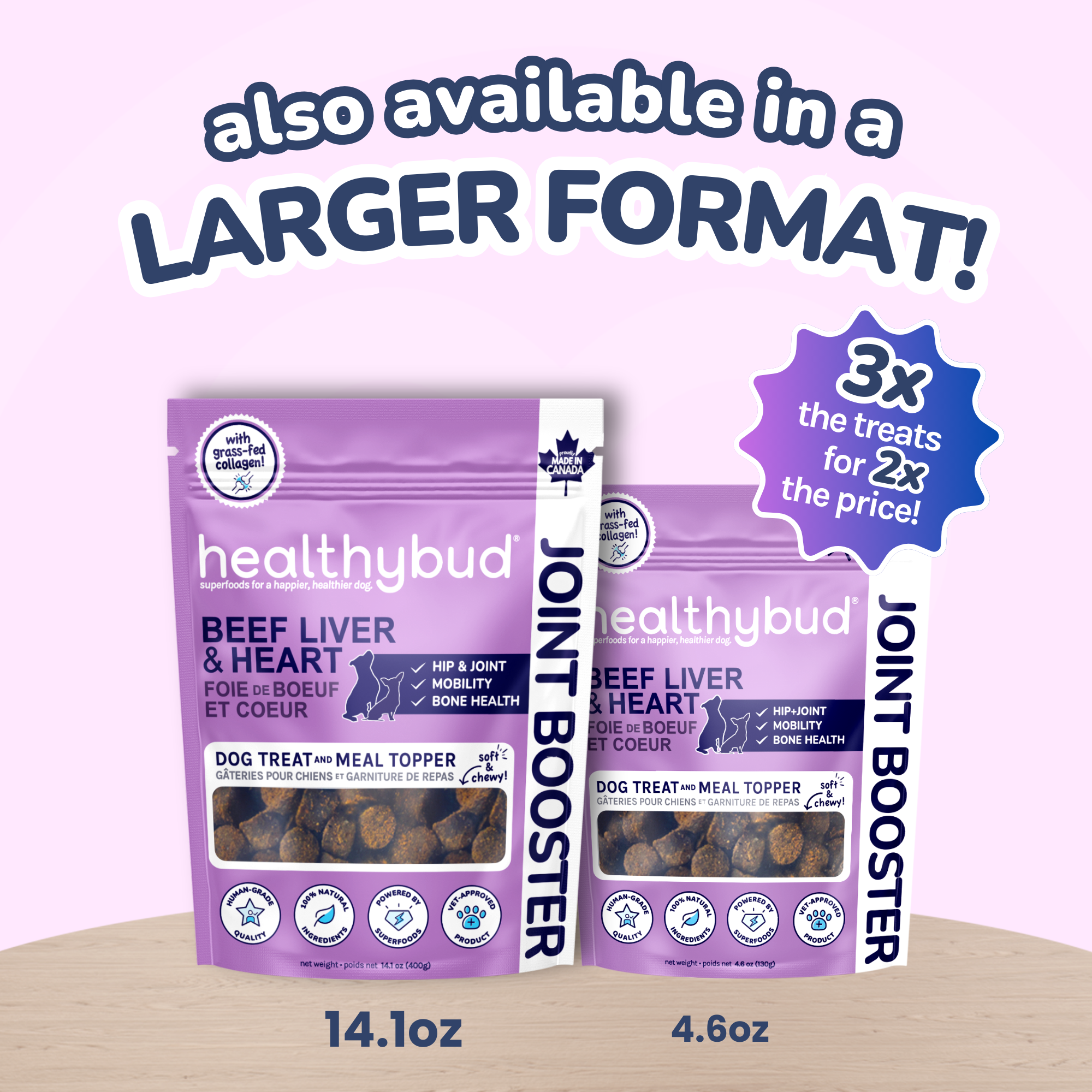 Healthybud - Wholesale Pet Treats - Dog - Healthybud's Functional Beef Joint Booster Dog Treats6