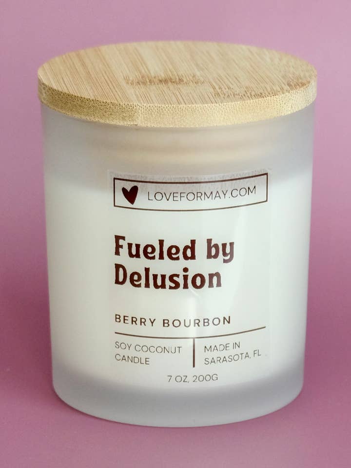 Berry Bourbon Fun Manifestation Candle for wholesale by Love for May Candle Co