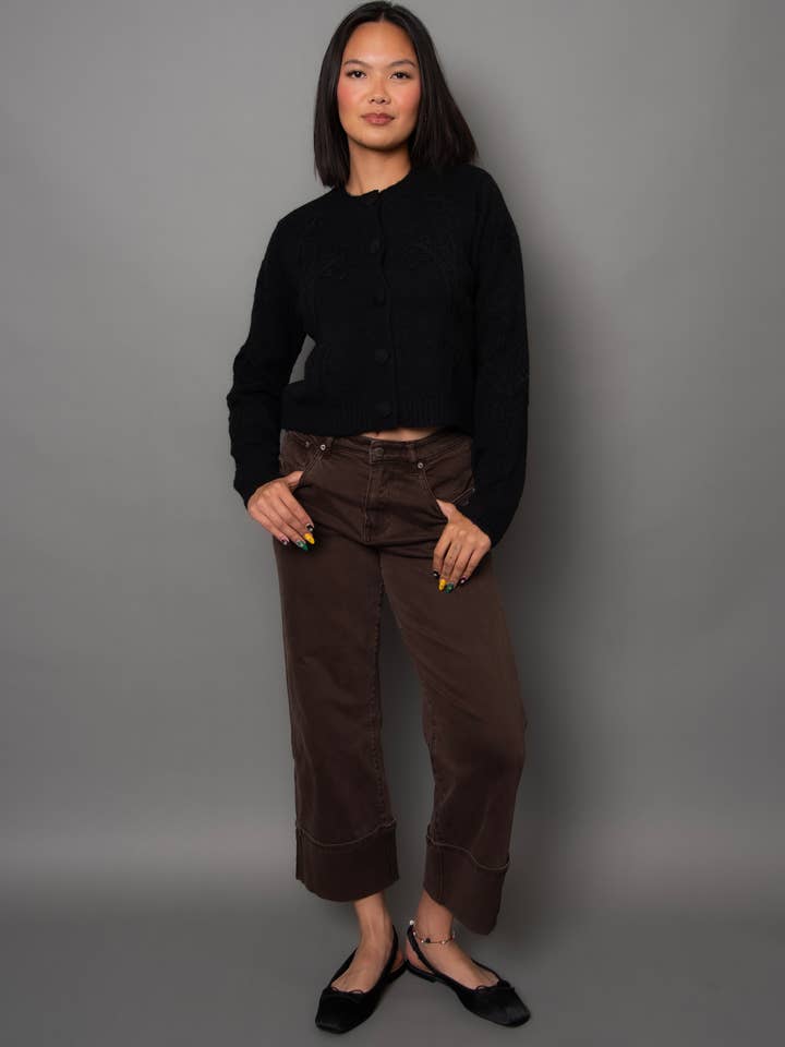 SACHA LANGARM-CREWNECK-CARDIGAN - 77S348S für den Großhandel von RD Style