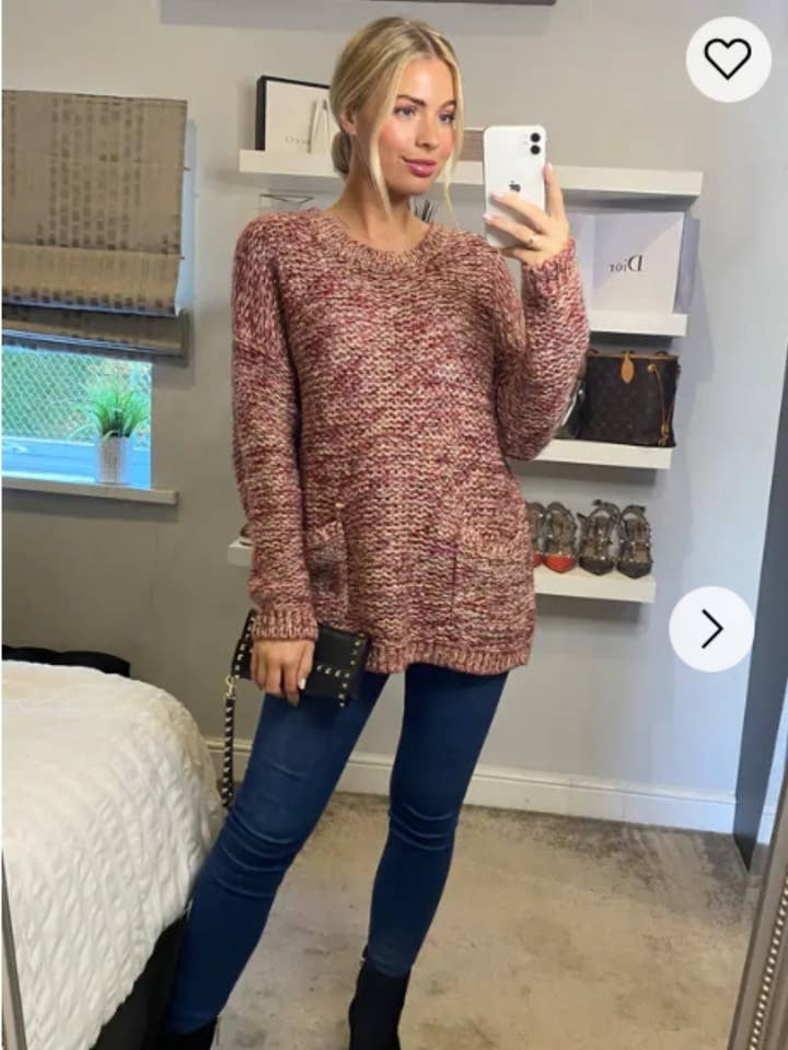 Metallic gold trims Oversized Jumper for wholesale by CY FASHION. LONDON