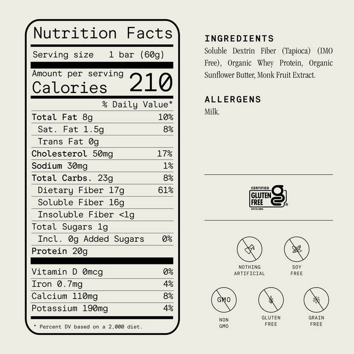 Julian Bakery - Wholesale Snack bar - Whey Protein Bar - Sweet Cream (12 bars per caddie)2