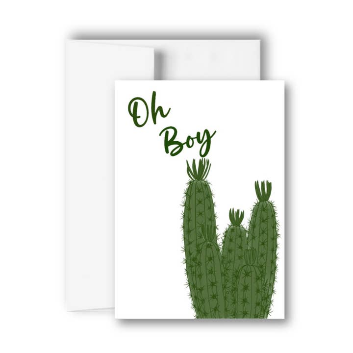 Carte de vœux Oh Boy Baby pour la vente par Brandi Creations Design Studio