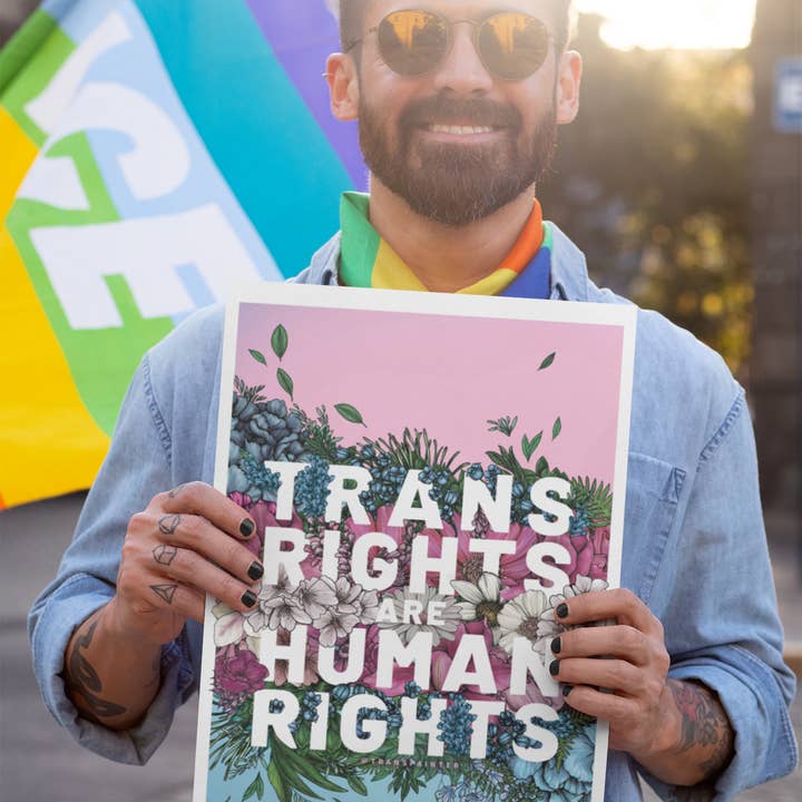 Transpainter - Wholesale Art Print - Trans Rights Are Human Rights Poster | Trans Rights Print2