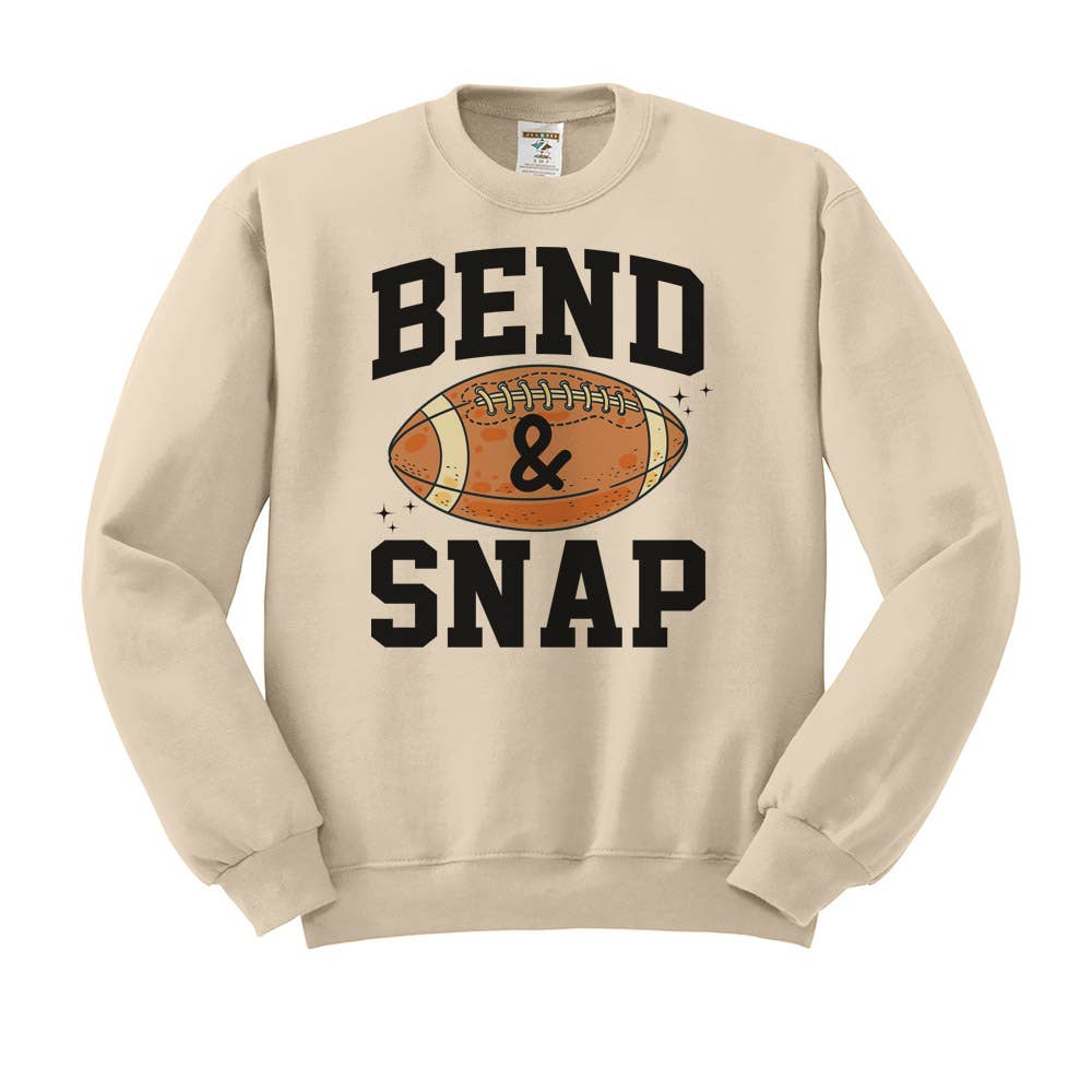 DaisyChainDesignCo - Wholesale Graphic Sweatshirt - Women's - Bend And Snap Football Crewneck Sweatshirt 4