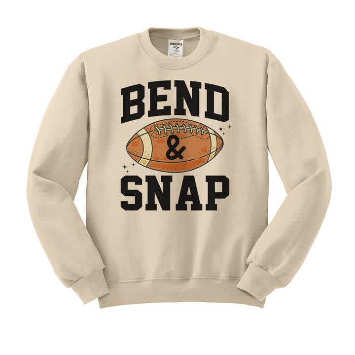 DaisyChainDesignCo - Wholesale Graphic Sweatshirt - Women's - Bend And Snap Football Crewneck Sweatshirt 4