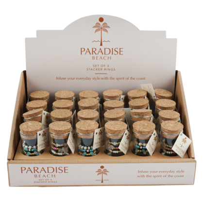 Nibble Distributors Ltd - Vente Parures de bijoux - Paradise Beach 3 anneaux dans une bouteille (24)1