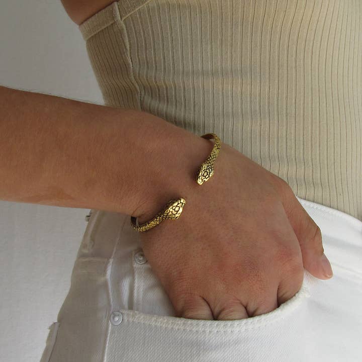 Ornamental Things - Wholesale Cuff Bracelet - Gold Snake Cuff Bracelet4