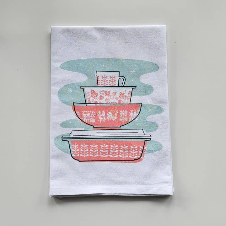 JoRetro - Vente Torchons - Torchon en pyrex - Stems Bowl Stack 1