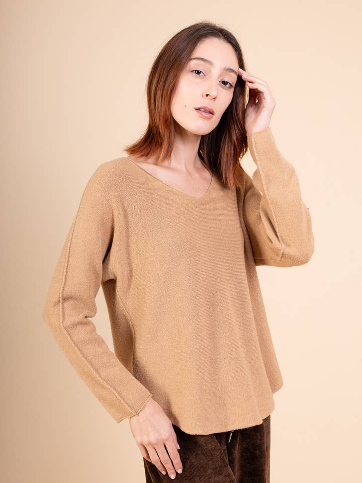 Seamless Fine Knit Sweater @8001_SeamlessSweater for wholesale by Mimi & Gogo