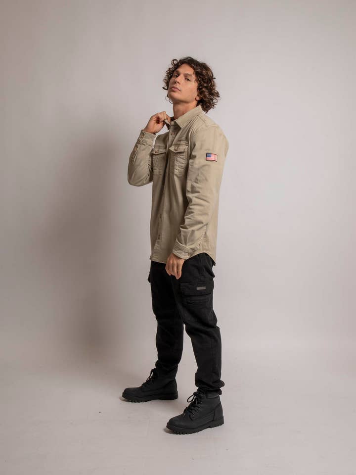 PANTALONI PINCH NERO/CAMAL per la vendita all'ingrosso da parte di American People