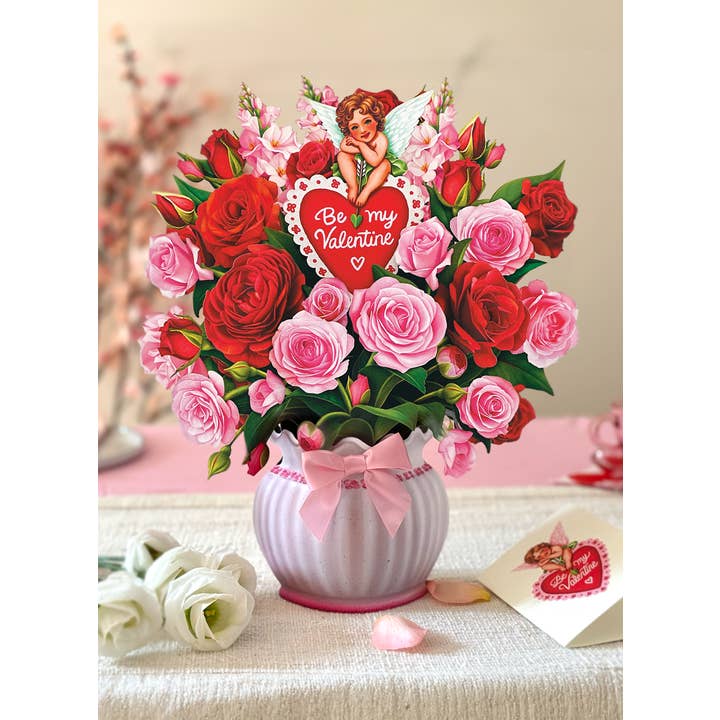 FreshCut Paper LLC - Wholesale Valentine's Day Card - Cupid's Valentine (8 Pop-up Greeting Cards)2