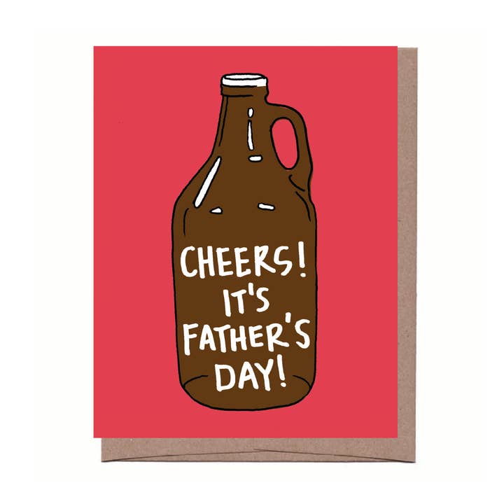 Growler Father's Day Greeting Card for wholesale by La Familia Green