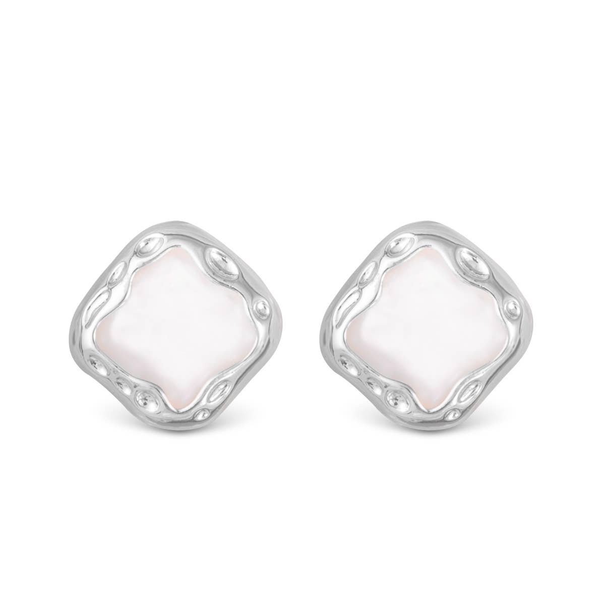 Amanda Blu - Wholesale Stud/Post Earrings - Amanda Matte MOP Stud Silver0