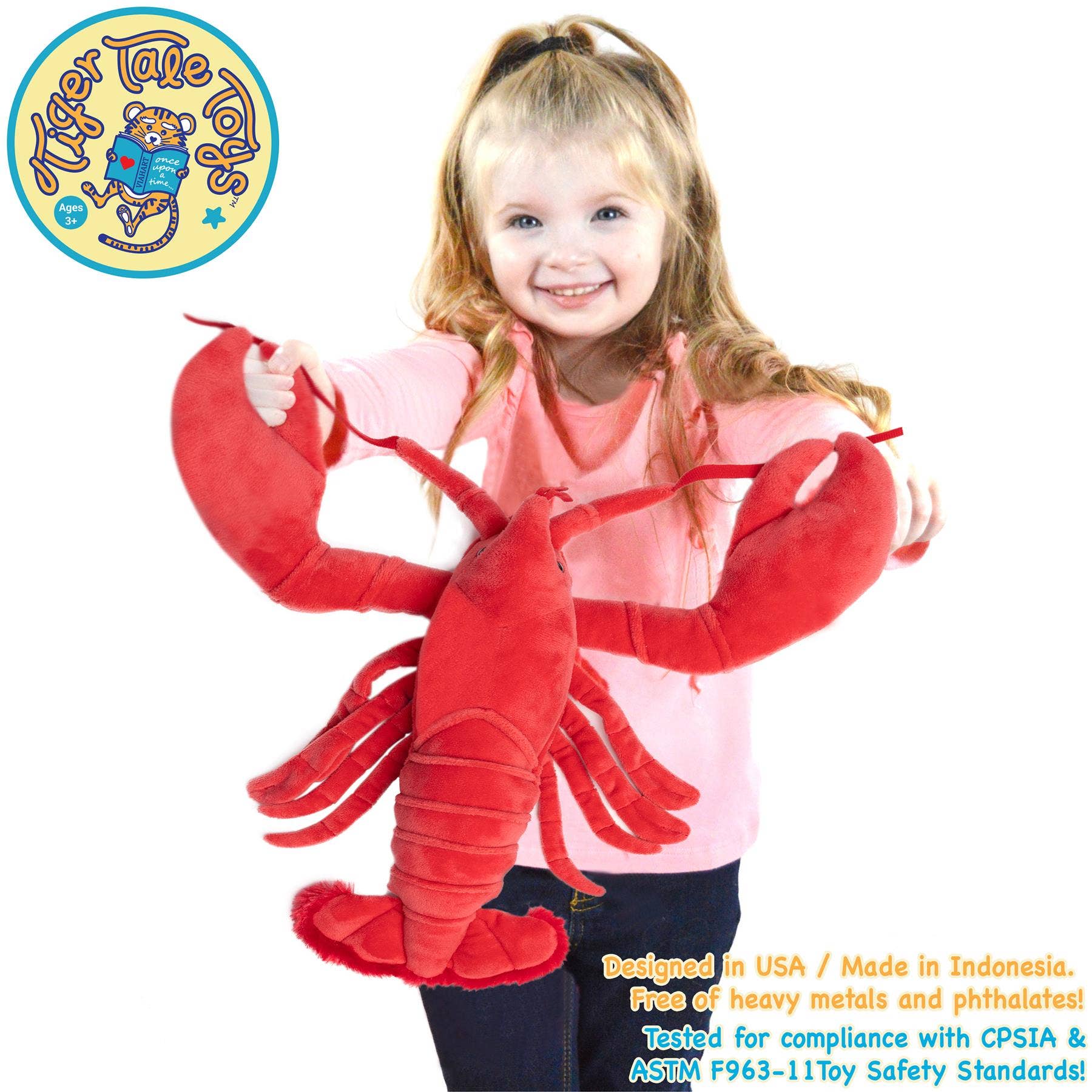 VIAHART Toy Co. - Wholesale Stuffed/Plush Toy - Kids & Baby - Lenora The Lobster | 13 Inch Stuffed Animal Plush | By Tiger2