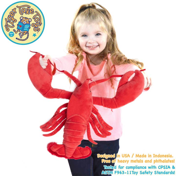VIAHART Toy Co. - Wholesale Stuffed/Plush Toy - Kids & Baby - Lenora The Lobster | 13 Inch Stuffed Animal Plush | By Tiger2