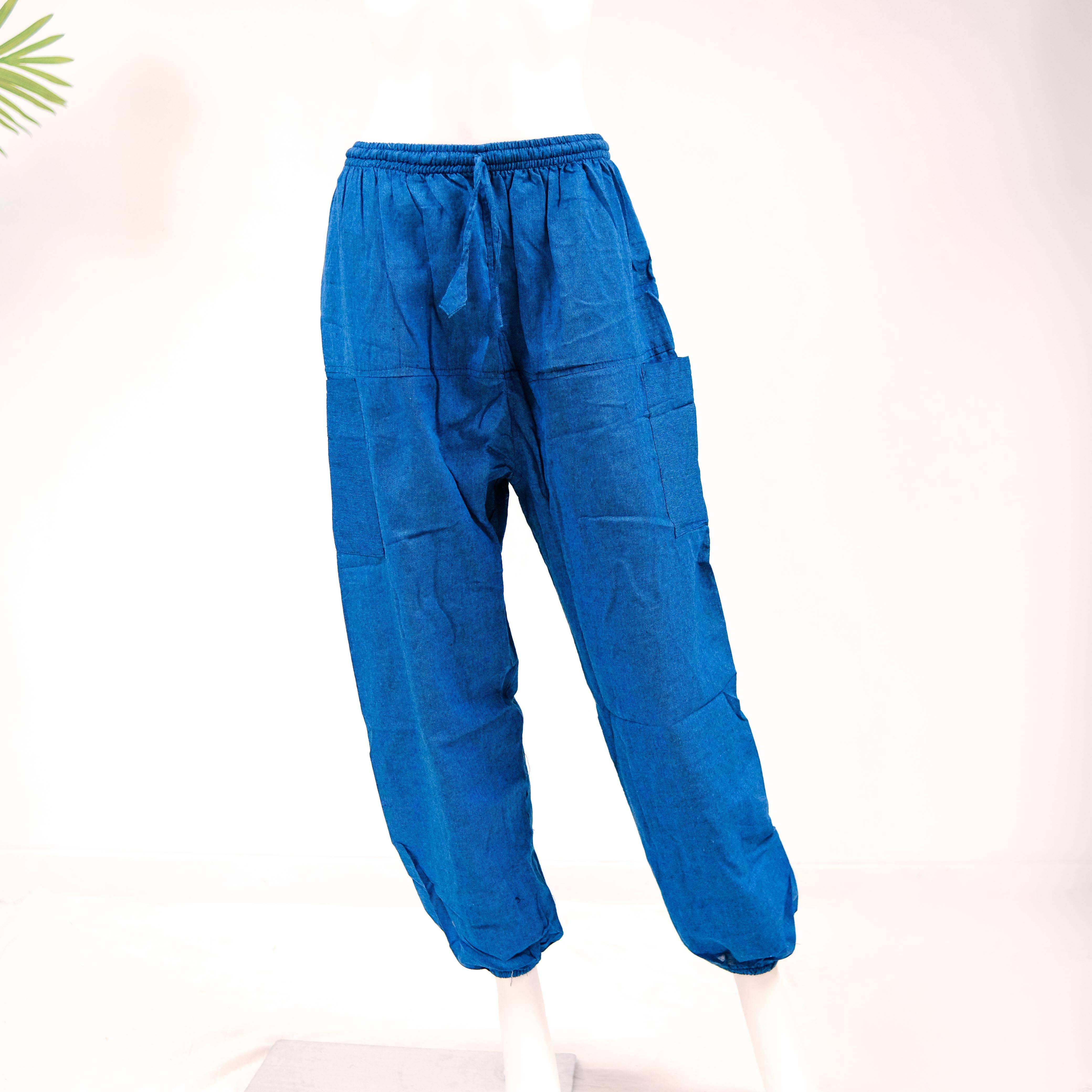 Karma Nepal Crafts - Venta al por mayor Pantalones - Mujer - Pantalones Harem Unisex de Algodón Liso7