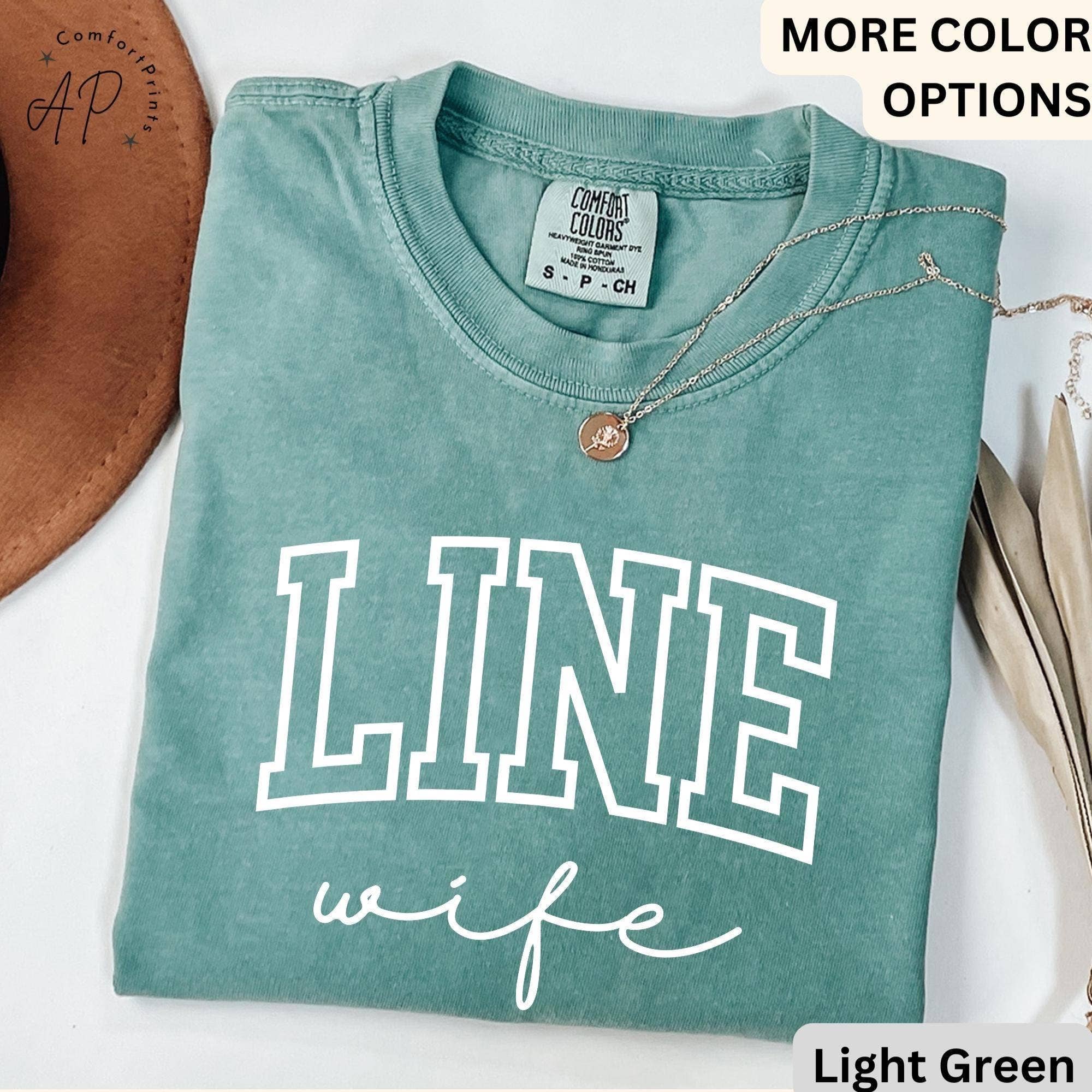 APComfortPrints - Wholesale Screen Printed T-Shirt - Women's - Line Wife Comfort Colors® Shirt, Lineman Wife T-Shirt, Linewife Tee, Gift for Electrician Spouse3