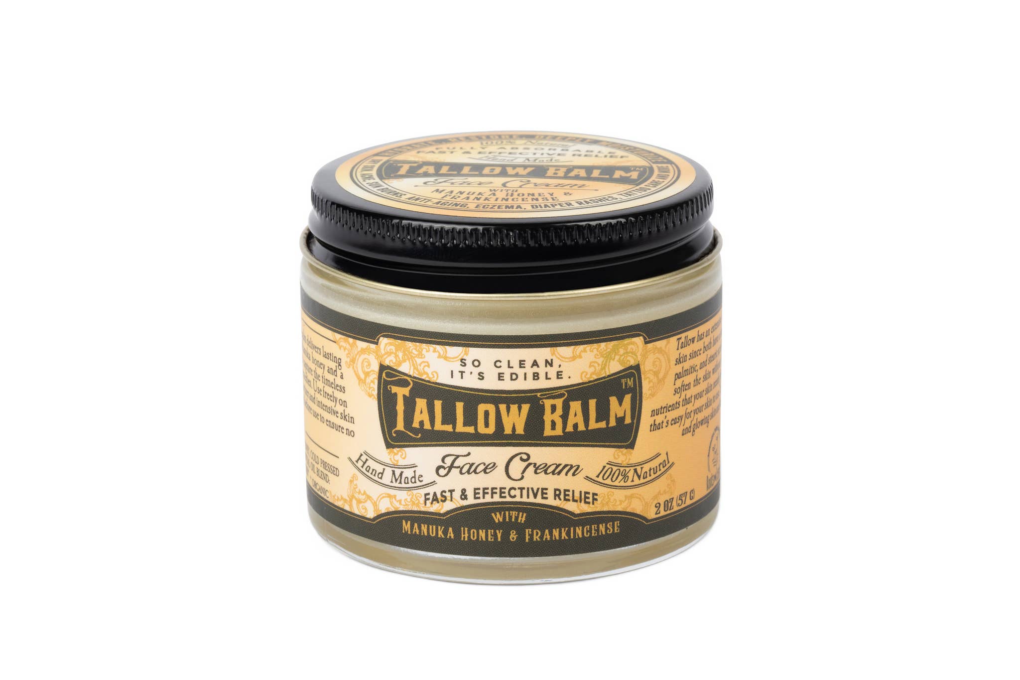 Roots And Leaves - Wholesale Facial Moisturizer - Tallow Face Cream with Manuka Honey & Castor Oil