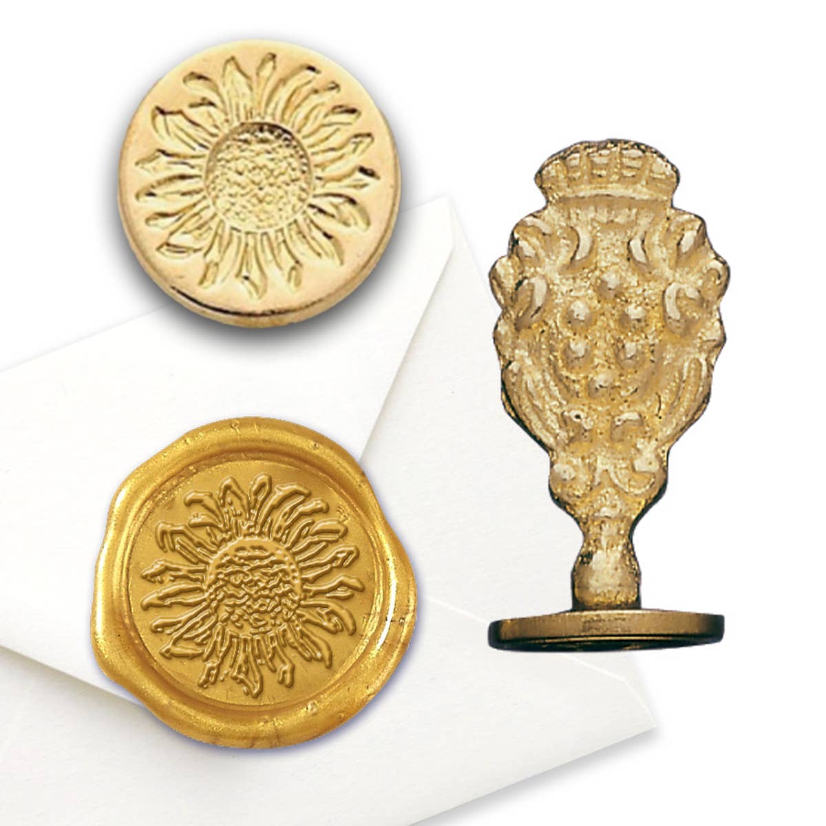 Freund Mayer & Co. - Wholesale Rubber/Decorative Stamp - Florentine Brass Wax Seal Stampers-over 50 popular symbols28