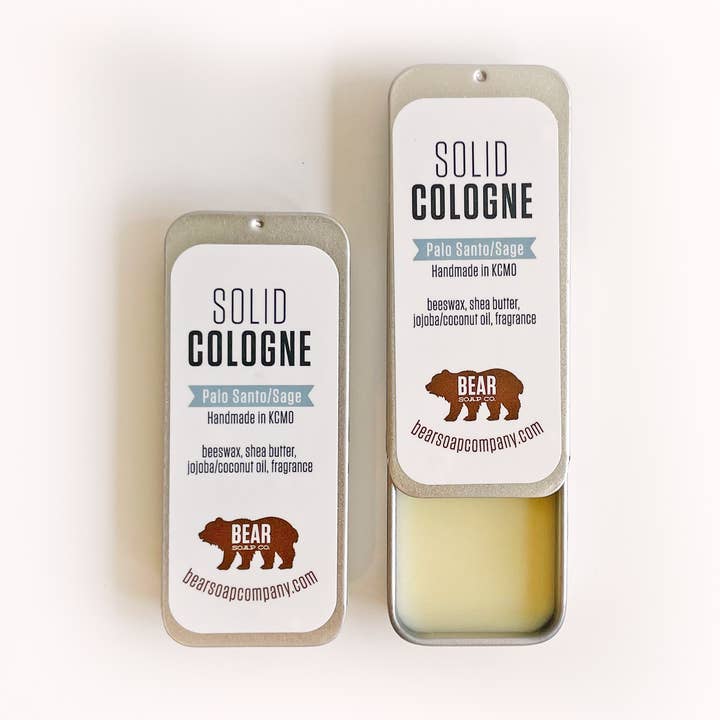 Solid Cologne - Palo Santo for wholesale by Bear Soap Company
