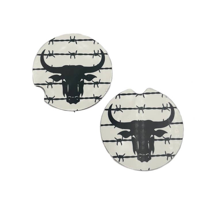 Conjunto de 2 Porta-copos para Carro com Gado e Arame Farpado por atacado de Sage & Soil