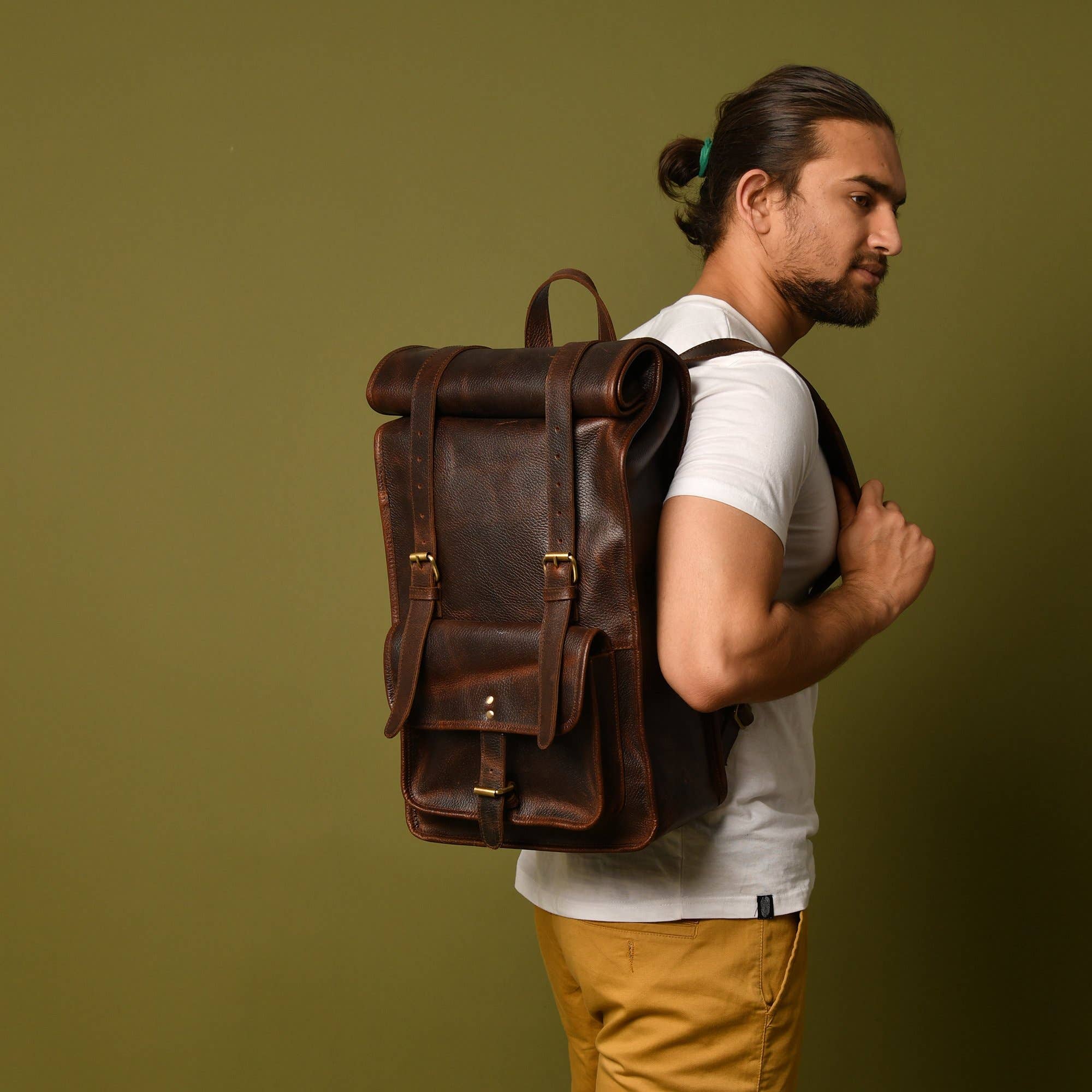 Dotch Leather - Vente Sac à dos – homme - Sac à dos roulé en cuir DuVall8