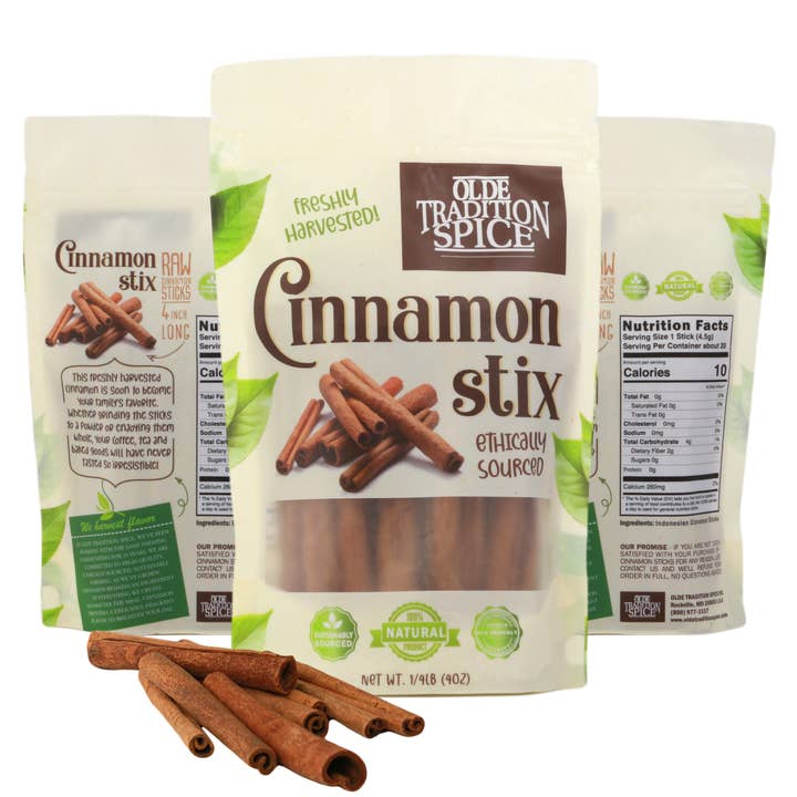 Whole Cinnamon Sticks – 4-Inch, Aromatic & All-Natural for wholesale by Olde Tradition Spice