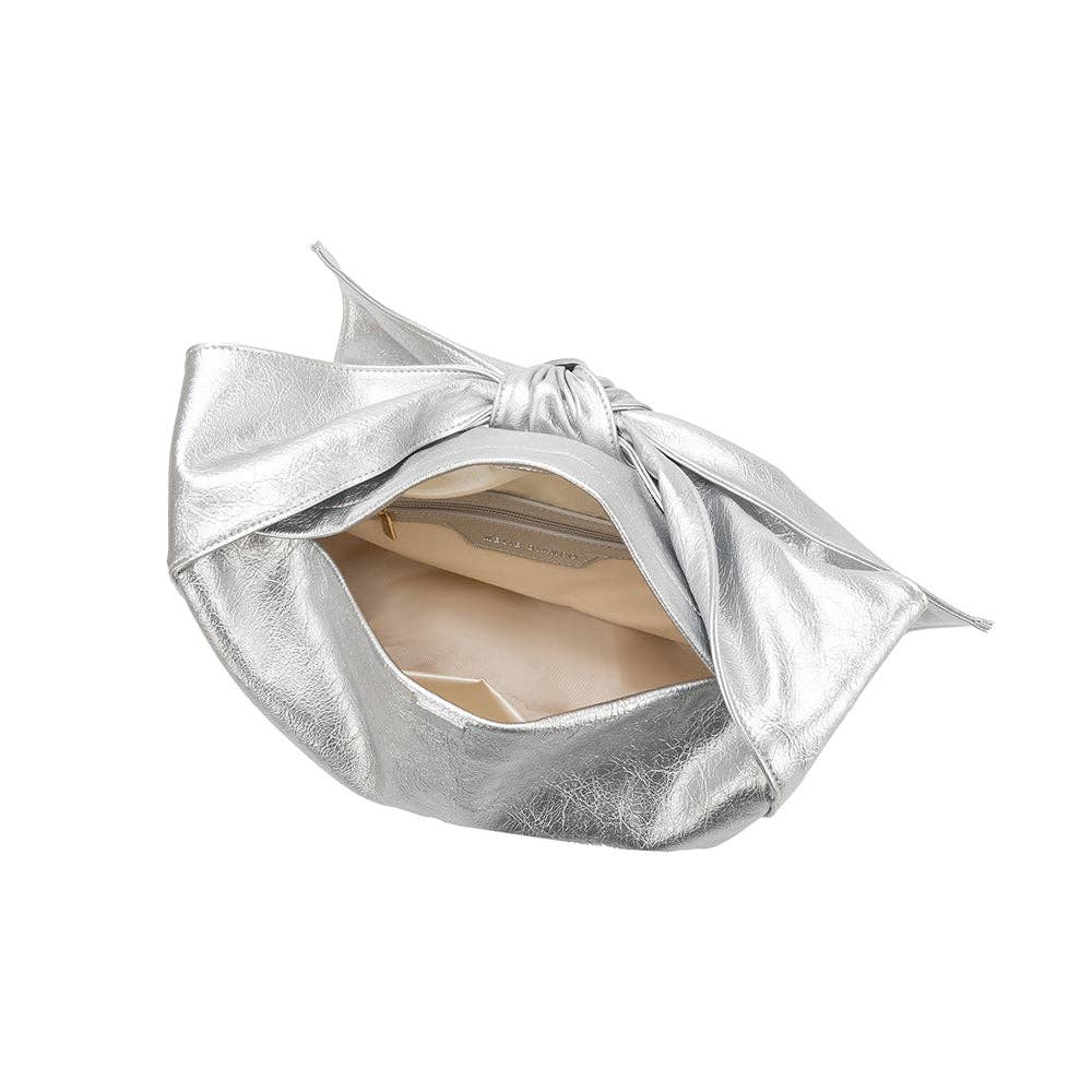 Melie Bianco - Wholesale Crossbody Bag - Women's - Marni Silver Recycled Vegan Crossbody Bag3