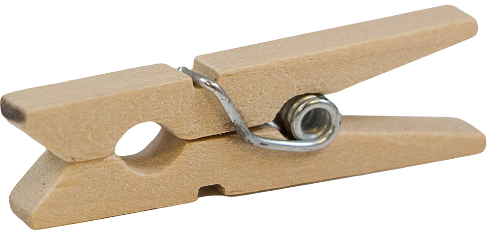 JAM PAPER - Wholesale Clothes Clips - Wood Clip Clothespins, Medium, 1 1/8 Inch, Natural, 50/Pack1