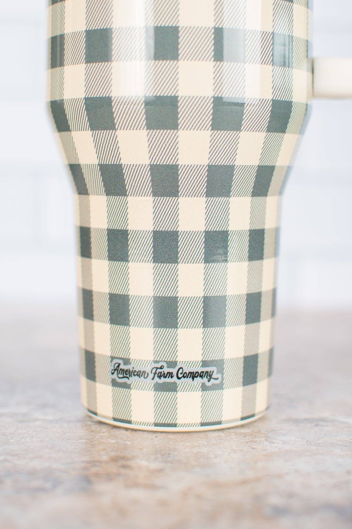 American Farm Company - Wholesale Geïsoleerd drinkgerei - Evergreen Gingham 40oz Watertank Beker3