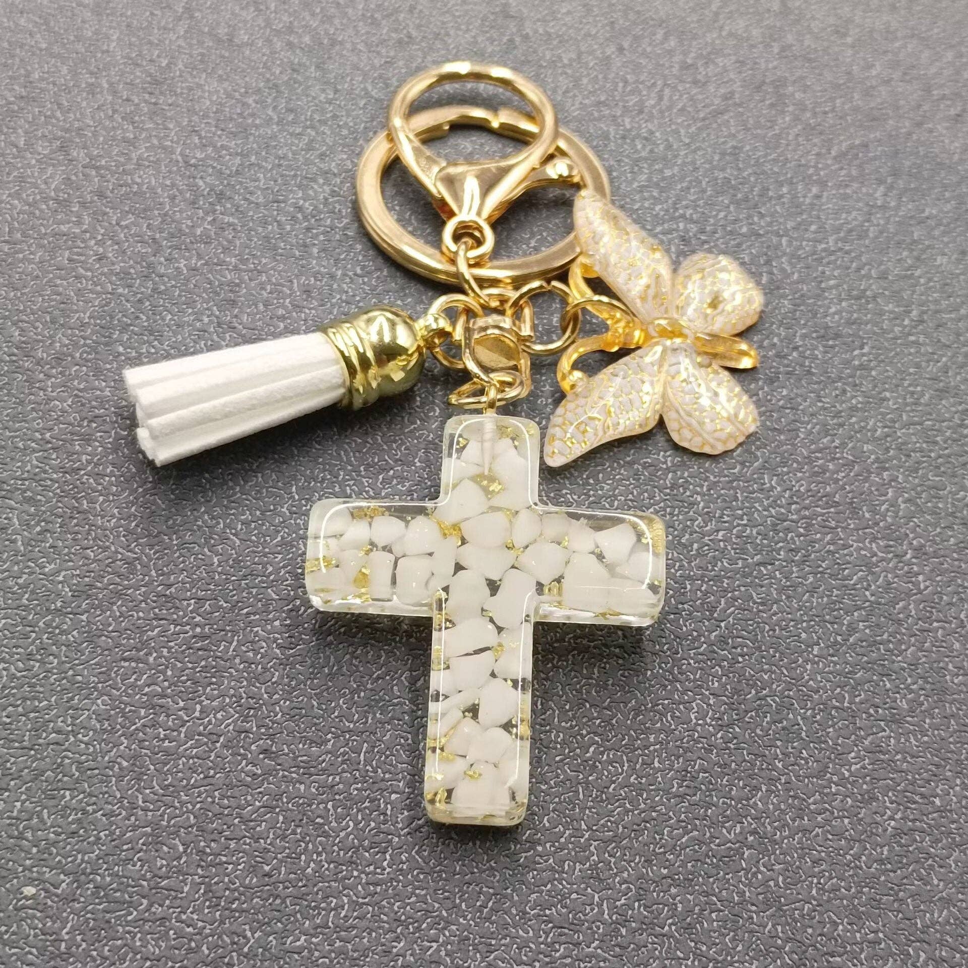 Mio Queena - Wholesale Keychain - Women's - Multi-style Acrylic Butterfly Resin Cross Pendant  Keychains0