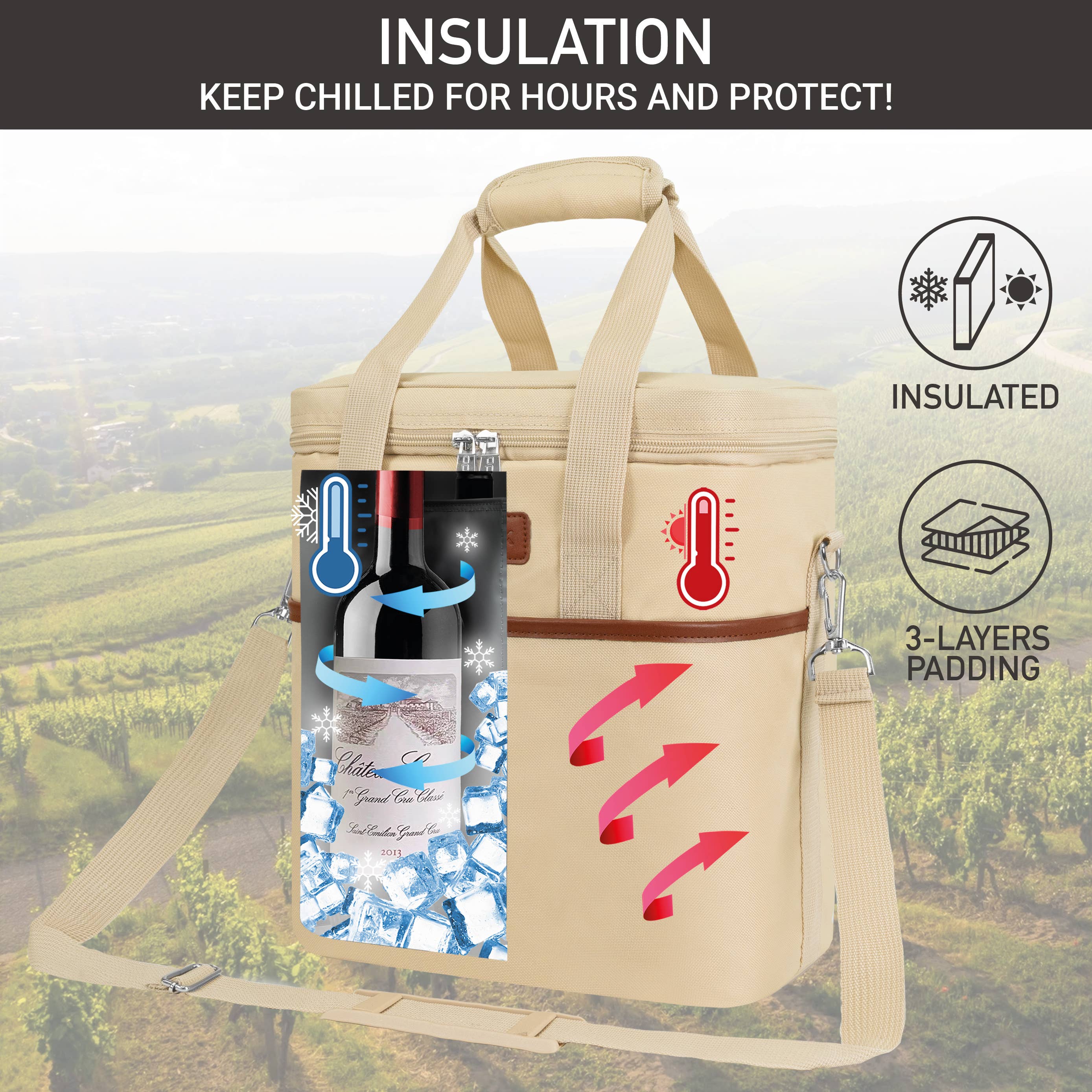 OPUX - Wholesale Wine Tote - 6 Bottle Wine Carrier Bag9